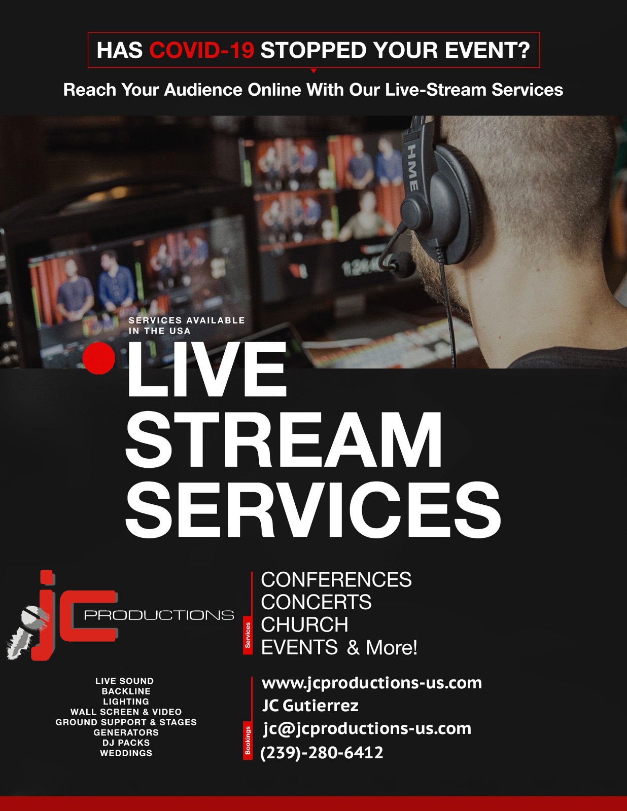 Professional Live Streamingu003e jcproductions-us